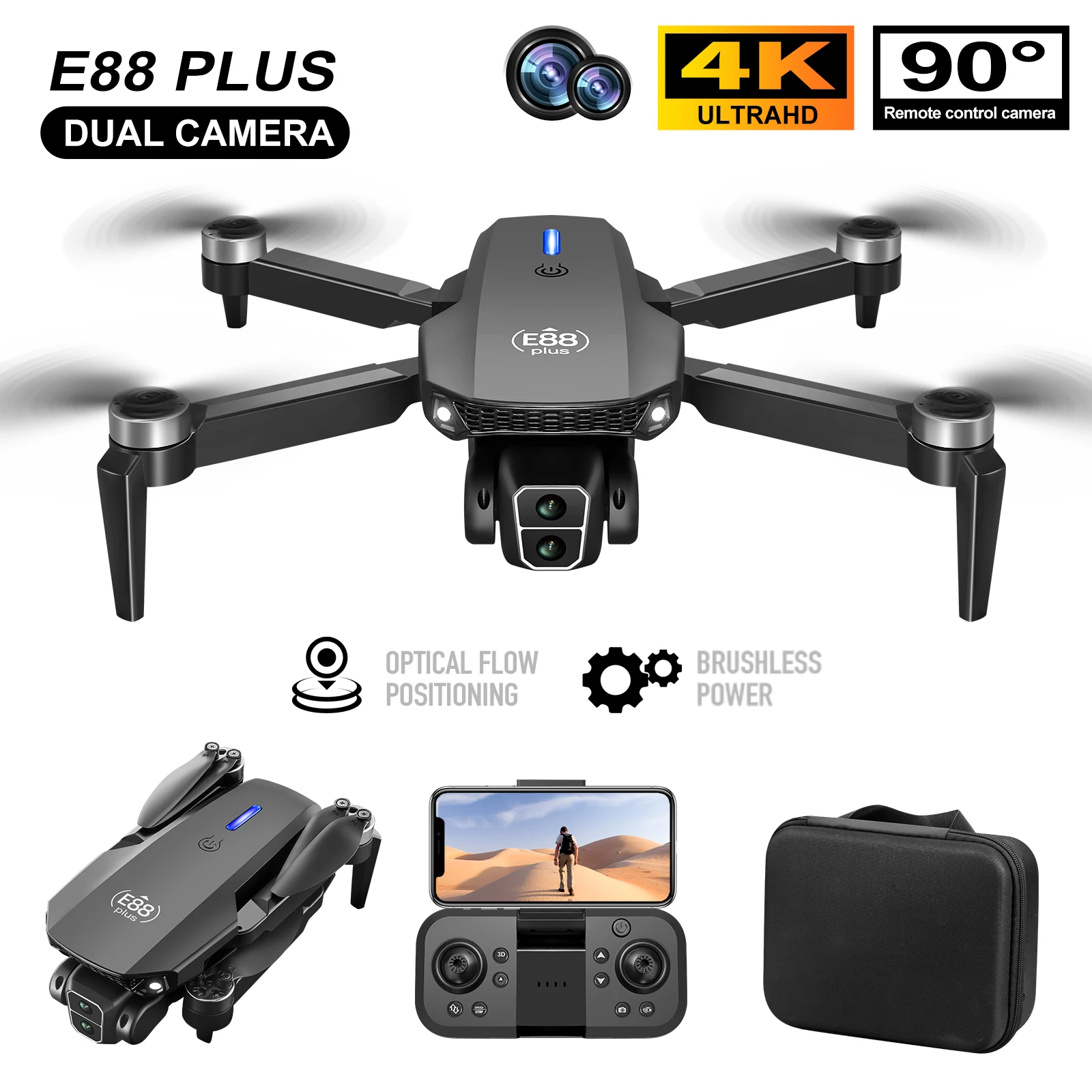 New E88 Plus Quadcopter Drone: - Rc Helicopter Electric review and price